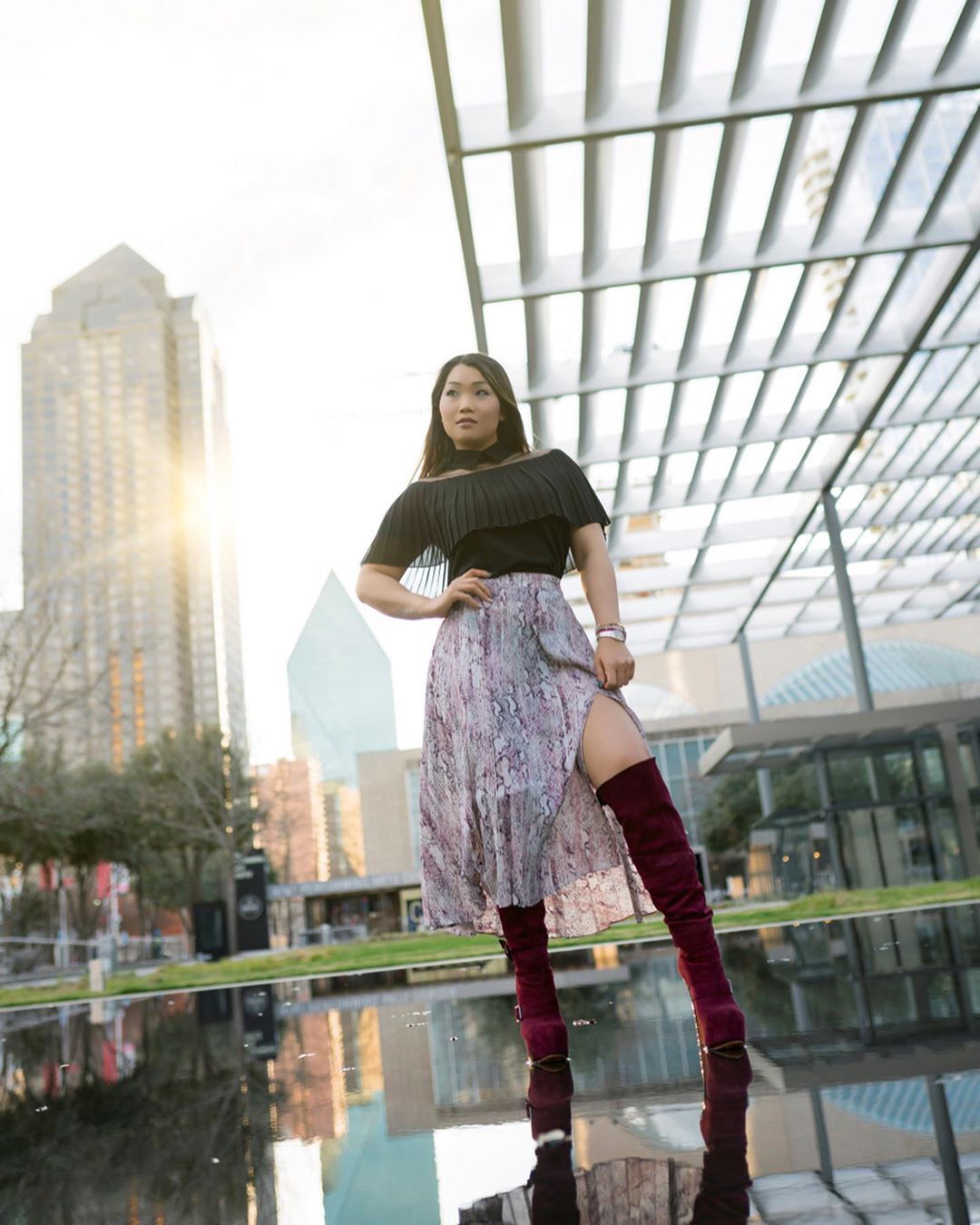 Suede Platform Buckle Stiletto Over The Knee High Boots