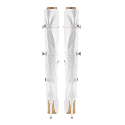 Platform Lace-Up Over The Knee Thigh Boots