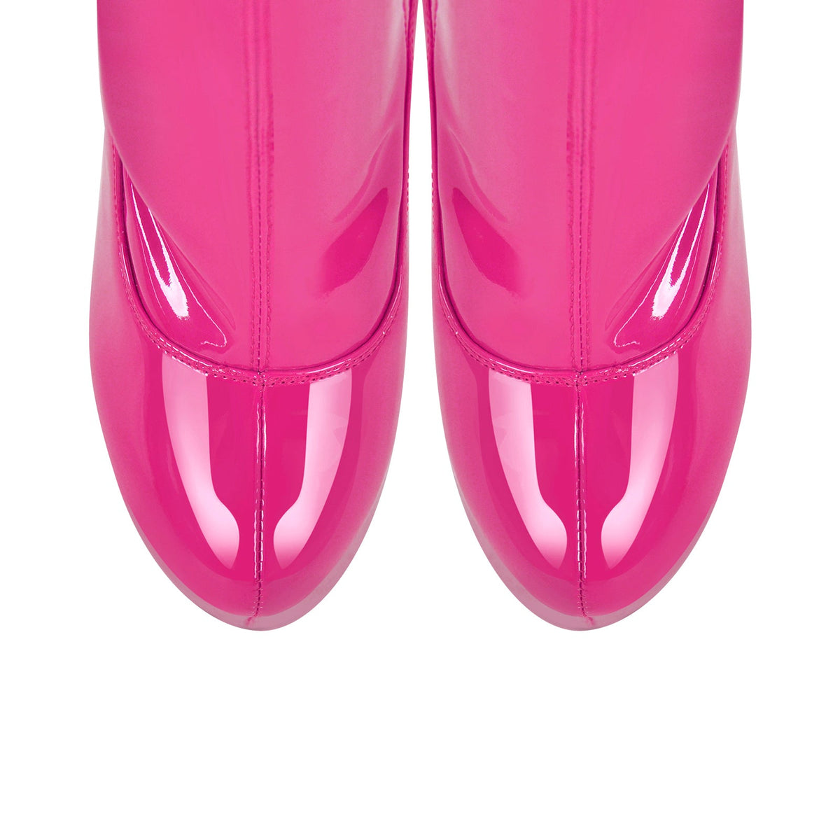 Patent Leather Platform Over The Knee High Heel Boots