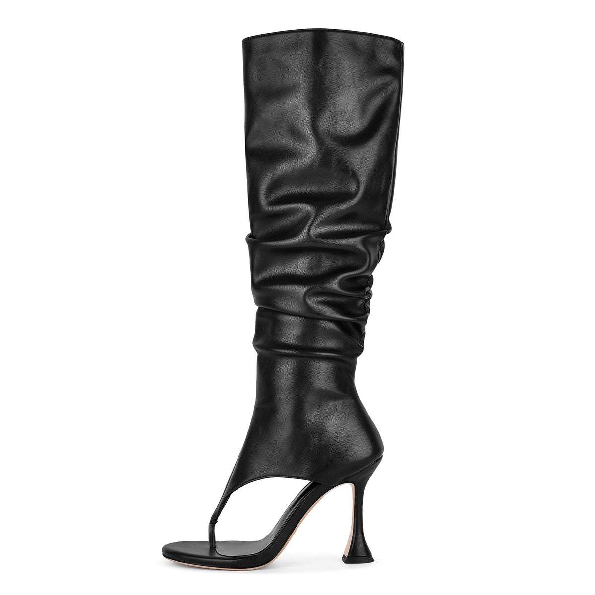 Round Toe Flip Flops Knee High Boots Sandals