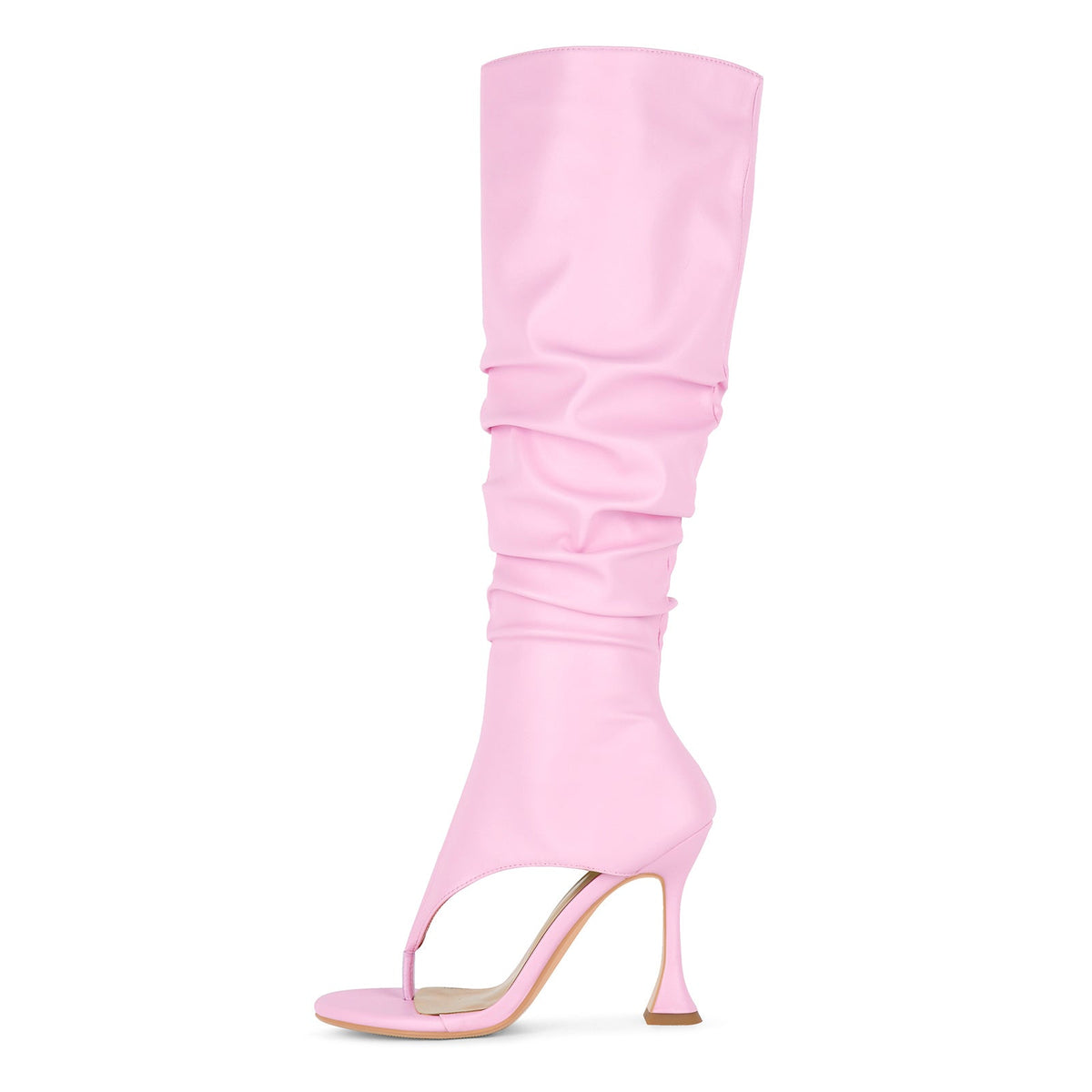 Round Toe Flip Flops Knee High Boots Sandals