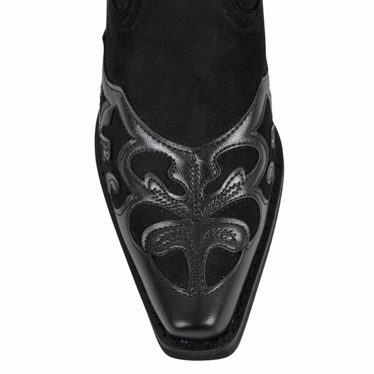 Pointed Toe Suede Knee High Western Boots
