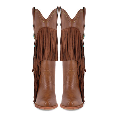 Fringe & Stud Western Boots
