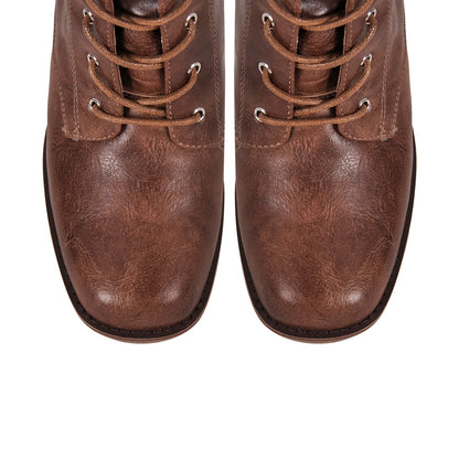 Lace-up Mid-calf Boot