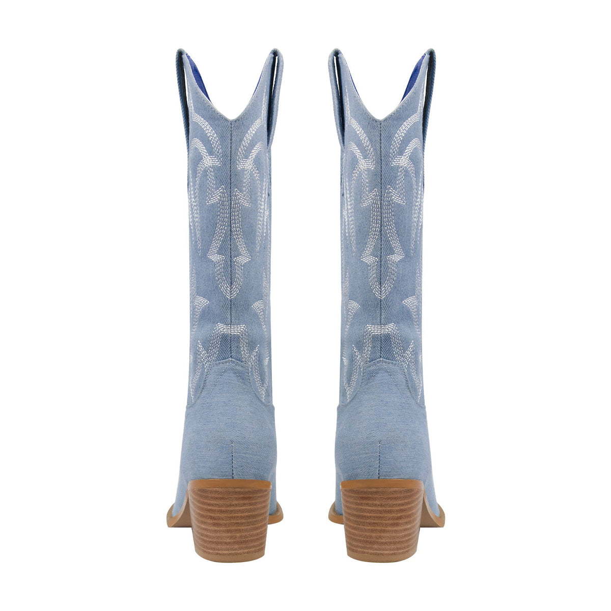 Embroidery Mid-Calf Cowboy Boots