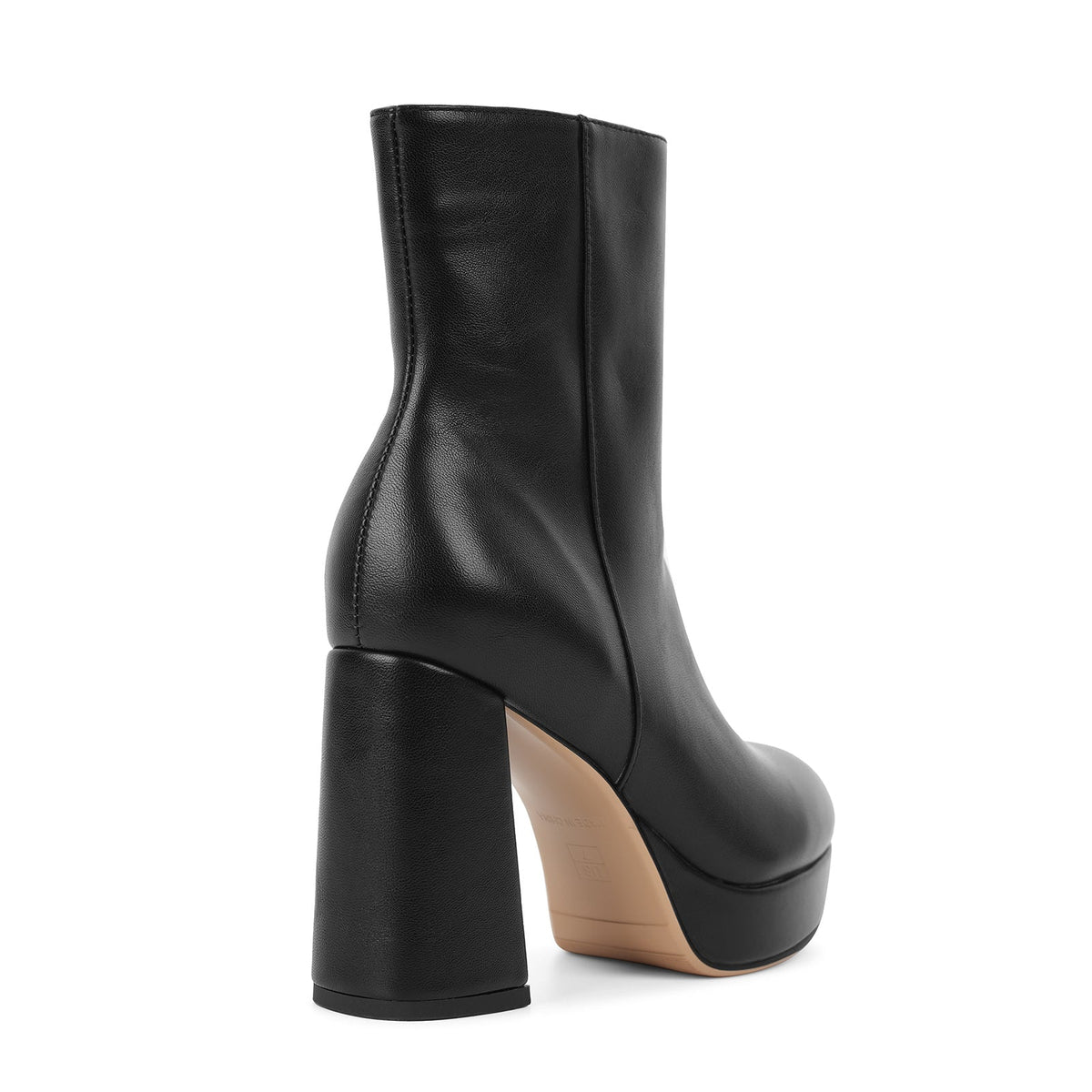 Round Toe Platform Chunky Heel Ankle Boots