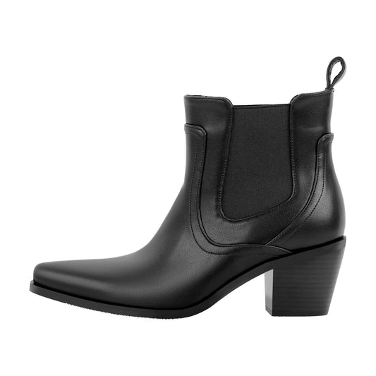 Chunky Heel Western Ankle Men's Boot
