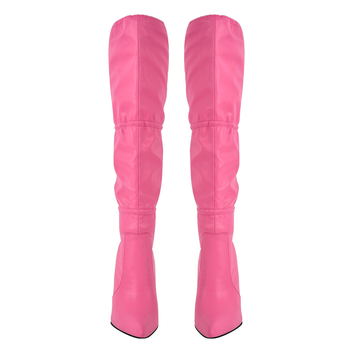 Pointed Toe Lace-up Stiletto Knee High Boots