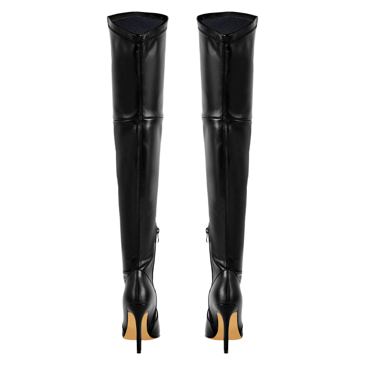 Pointed Toe Over The Knee Stiletto Stretch Boots