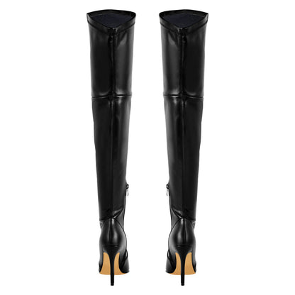 Pointed Toe Over The Knee Stiletto Stretch Boots