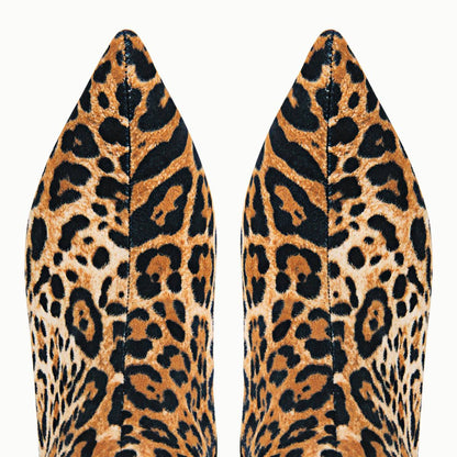 Red Leopard Pointed Toe Over The Knee Stiletto Boots