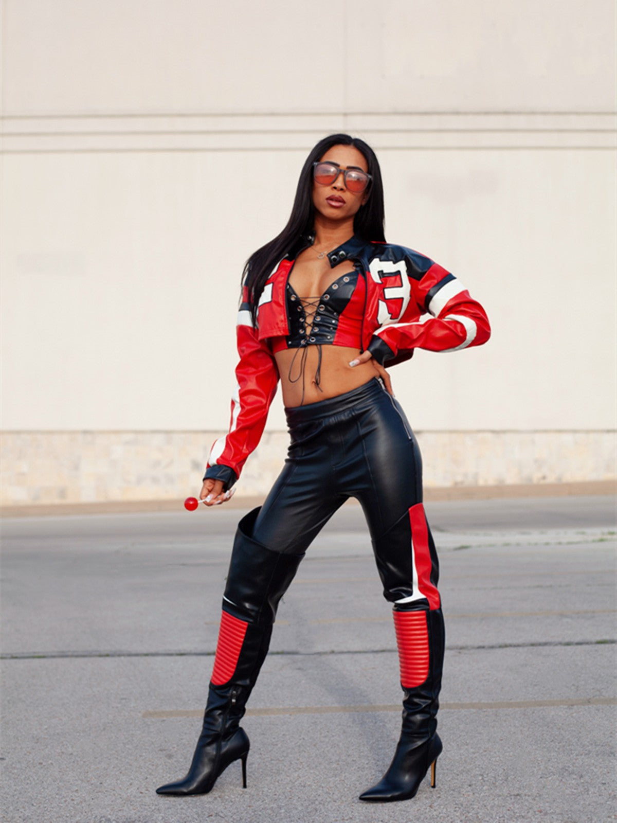 Pointed Toe Color-coordinated Stiletto Over the Knee Boots