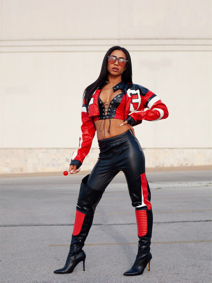 Pointed Toe Color-coordinated Stiletto Over the Knee Boots