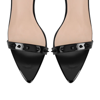 Rivet Ankle Strap High Heel Sandals
