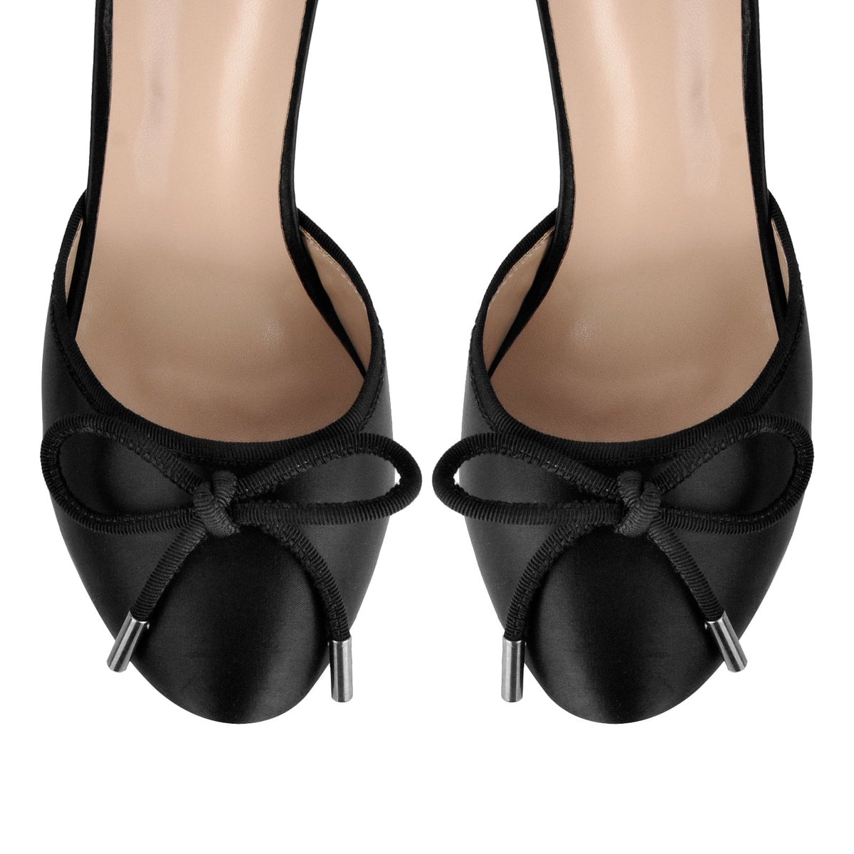 Bow Platform Ankle Lace-up Pumps