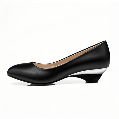 Round Toe Wedge Heel Daily Pumps