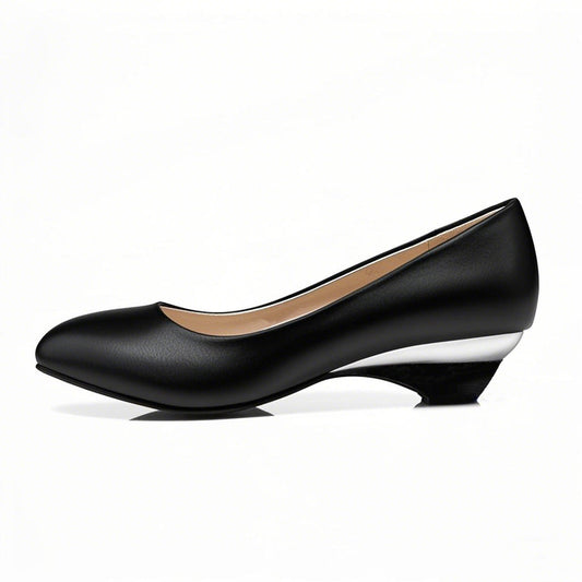 Round Toe Wedge Heel Daily Pumps