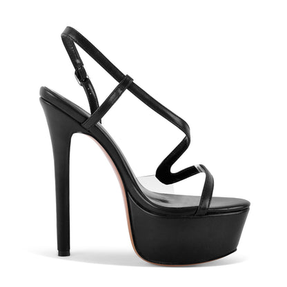 Platform S Strap Slingback High Heel Sandals