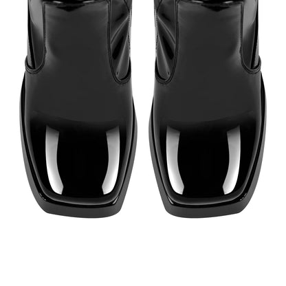 Square Toe Chunky Heels Platform Over The Knee Boots