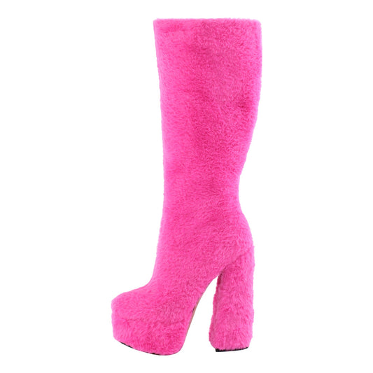 Fur Platform High Heels Boots