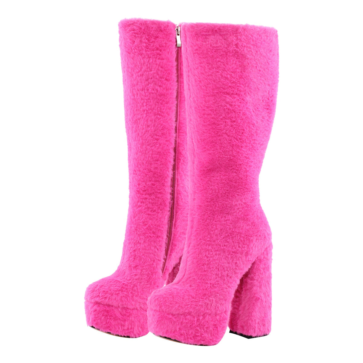 Fur Platform High Heels Boots
