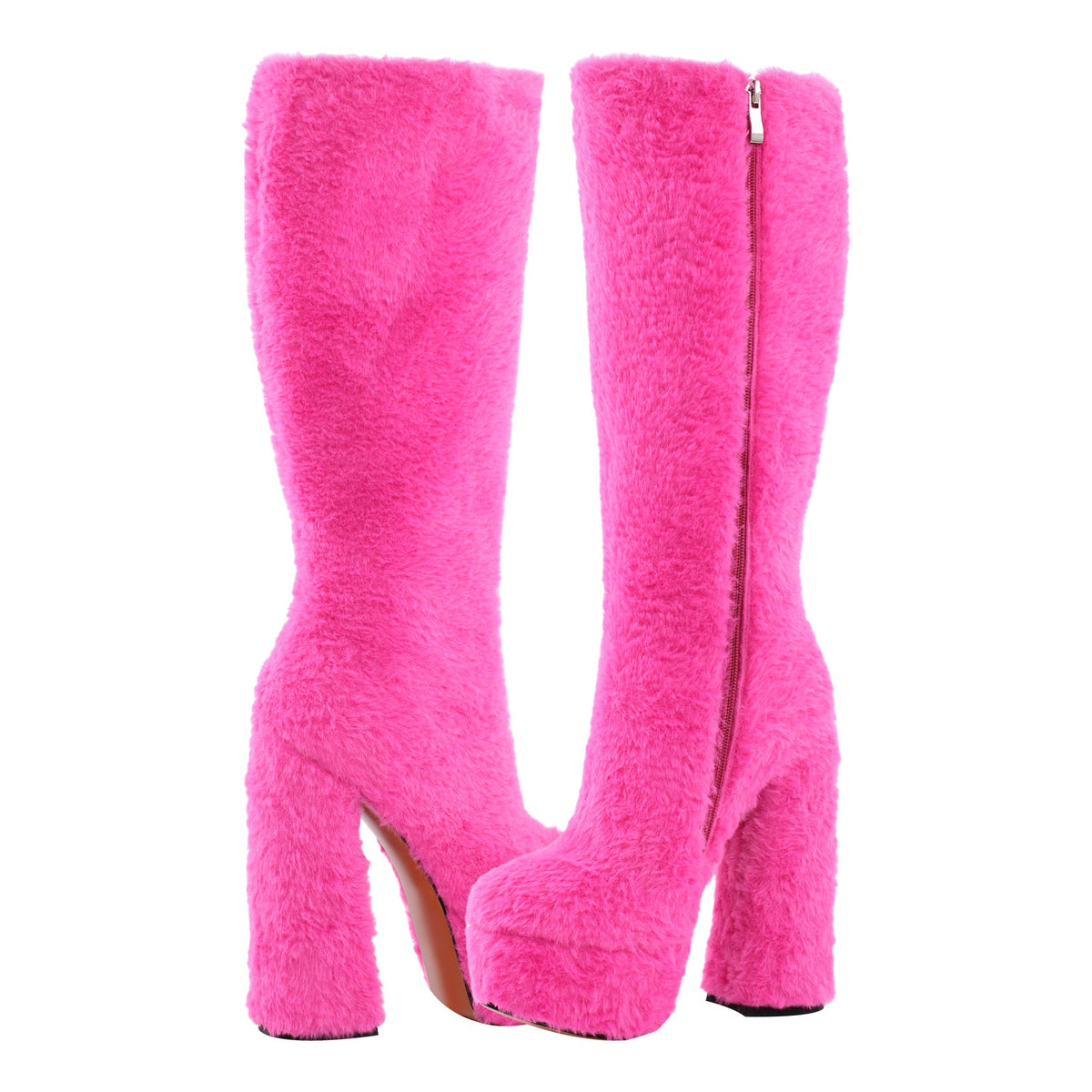 Fur Platform High Heels Boots