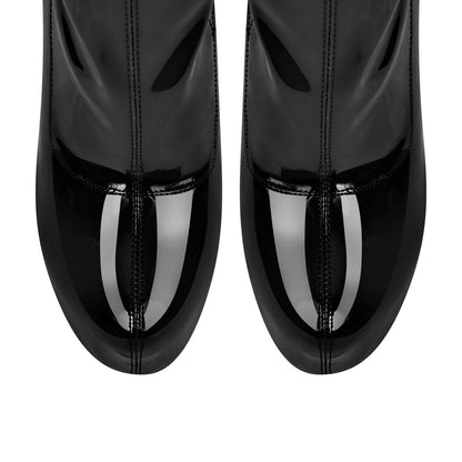 Patent Leather Platform Stiletto High Heel Ankle Boots