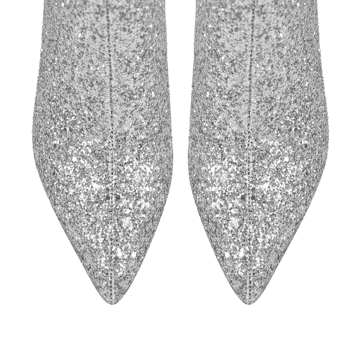 Pointed Toe Glitter Ankle Boots