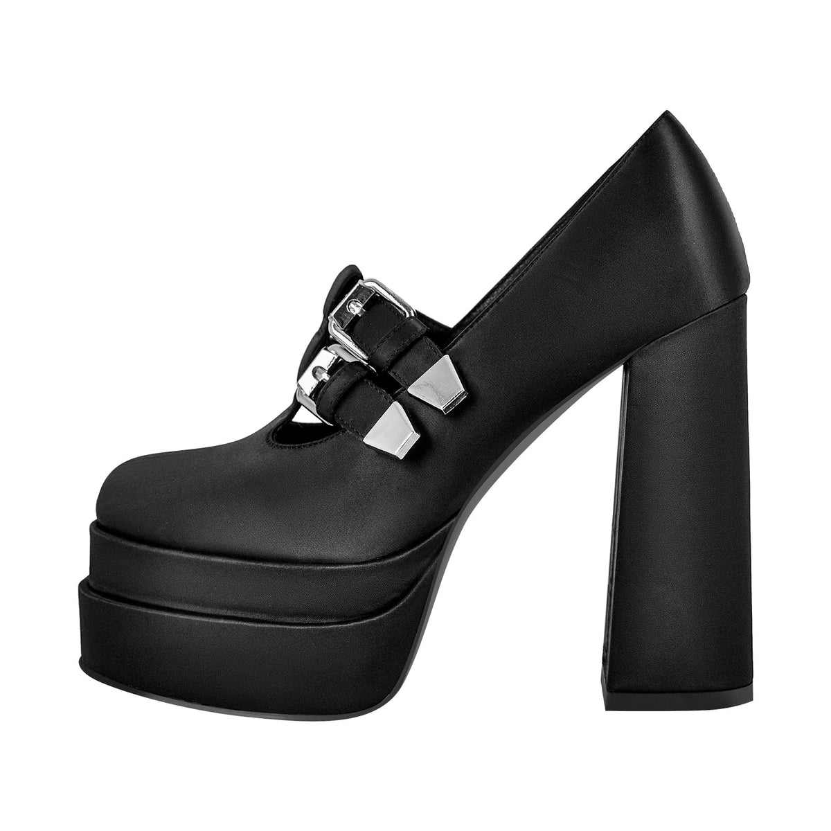 Double Platforms Chunky High Heel Pumps