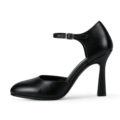 Pointed Toe Buckle Strap Stiletto Pumps