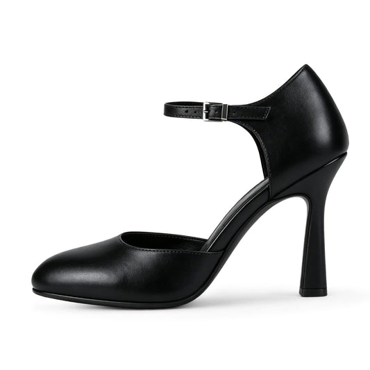 Pointed Toe Buckle Strap Stiletto Pumps