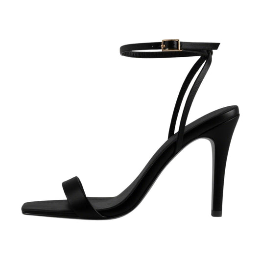 Square Toe Ankle Strap Stiletto Sandals