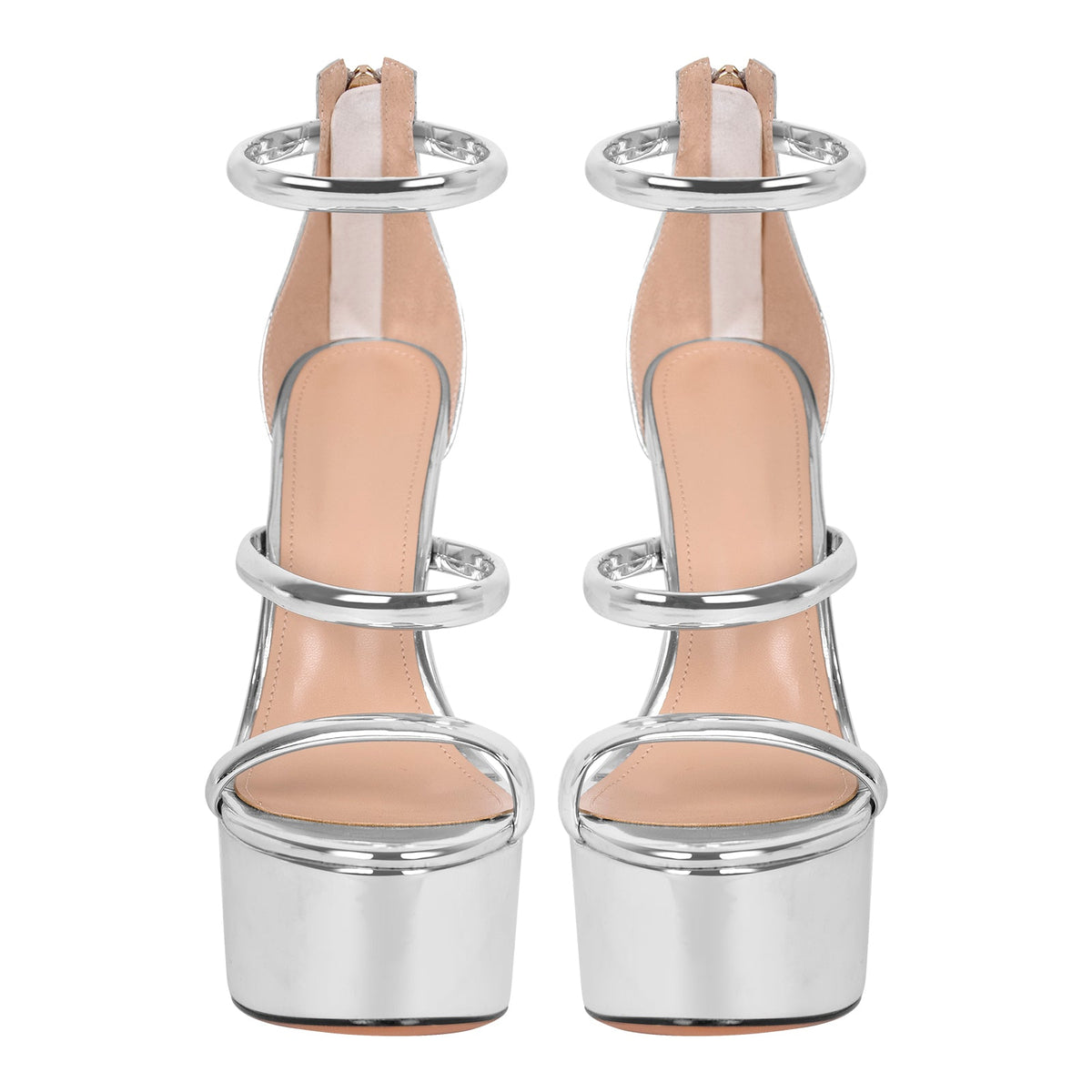 Open Toe Stiletto Ankle Straps Platform Sandals