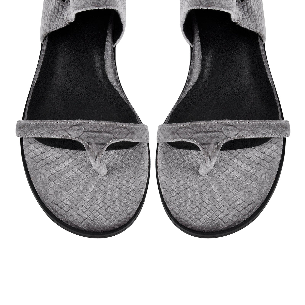 Flip-Flop Buckle Cutout Flat Bootie Sandals