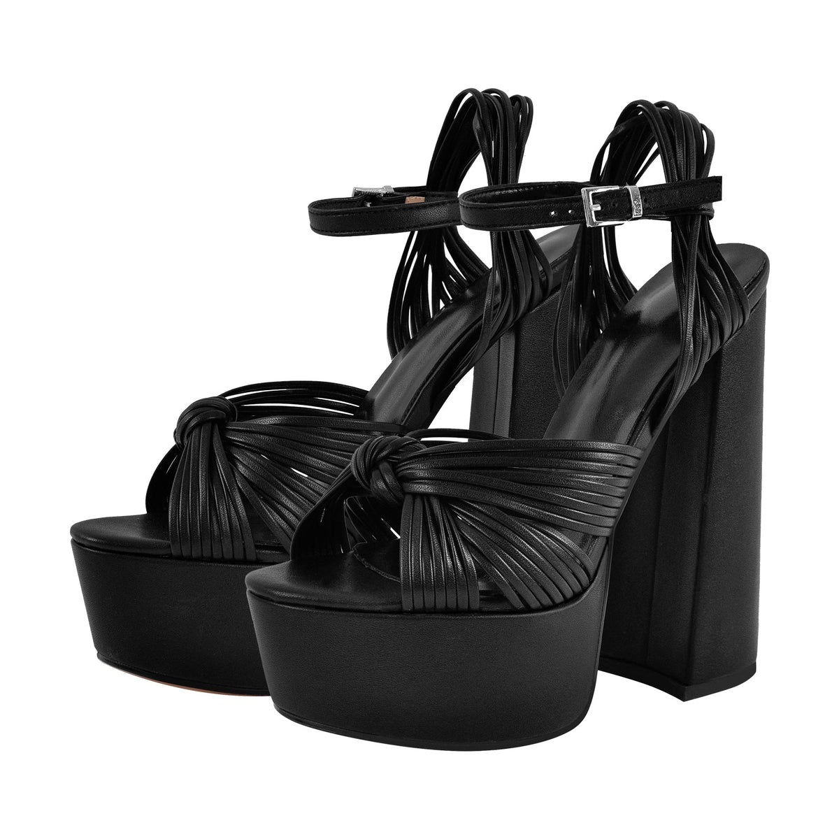 Platform Buckle Strap Chunky Heel Sandals