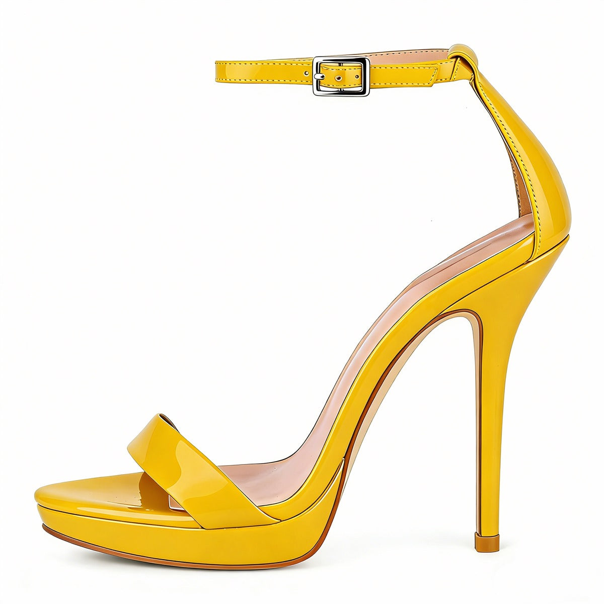 Low Platform Ankle Strap Stiletto Sandals