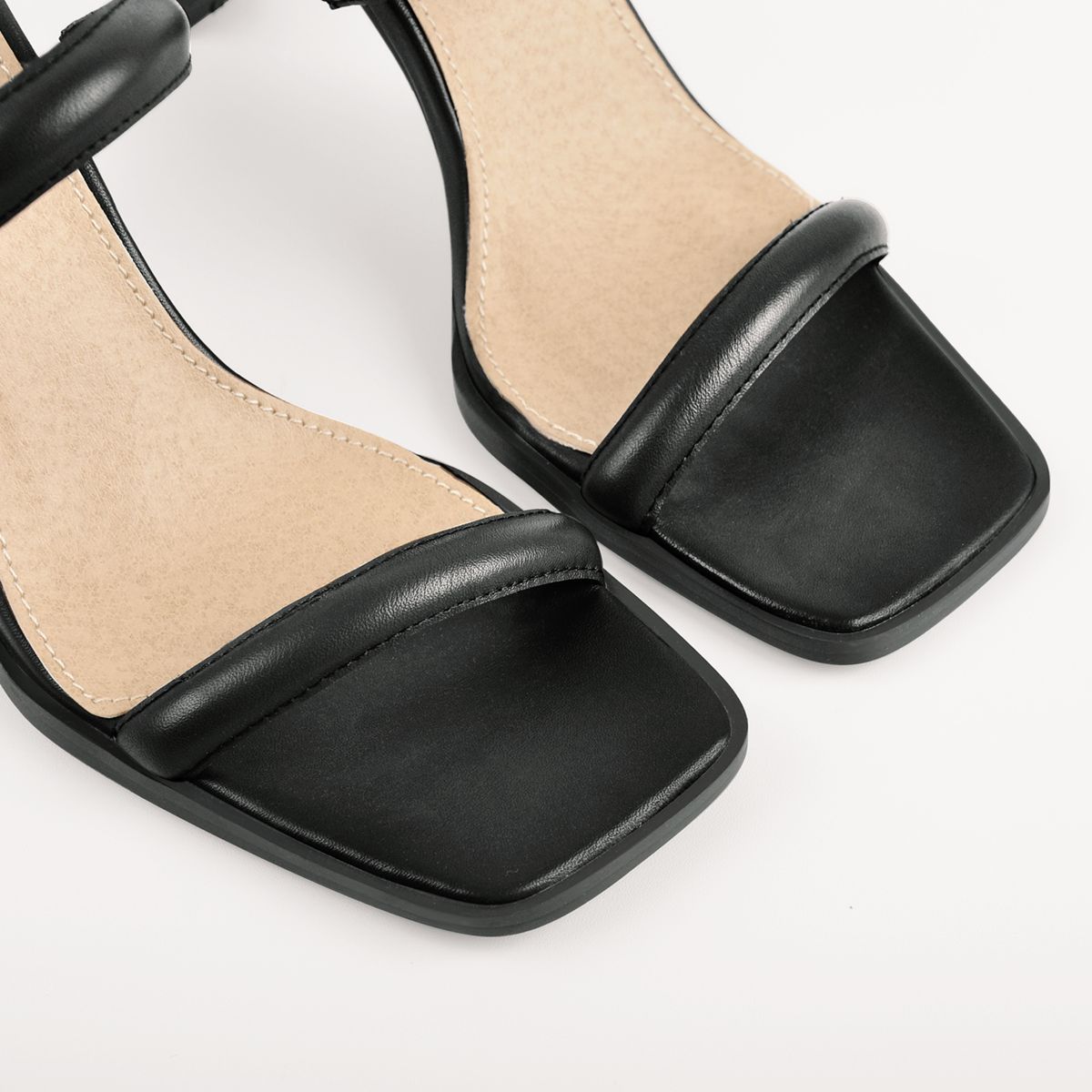 Square Toe Slip On Sandals Mules