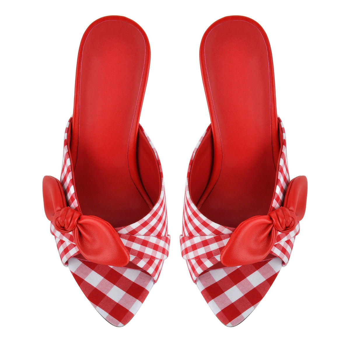 Pointed Toe Bow Stiletto Mules