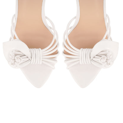 Pointed Toe Flower Ankle Strap Sandals