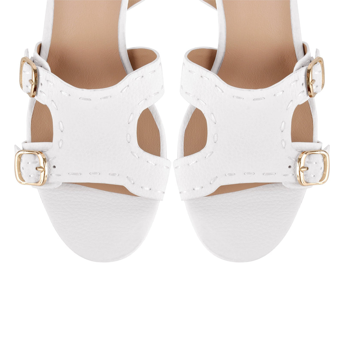 Round Toe Buckle Ankle Strap Chunky Sandals