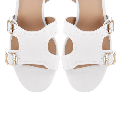Round Toe Buckle Ankle Strap Chunky Sandals