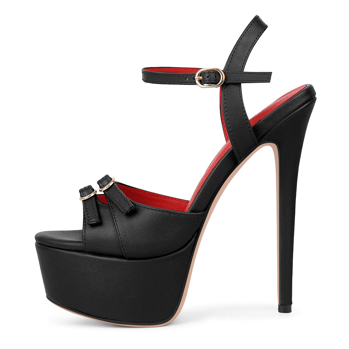 Platform Buckle Strap Stiletto Sandals