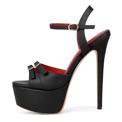 Platform Buckle Strap Stiletto Sandals