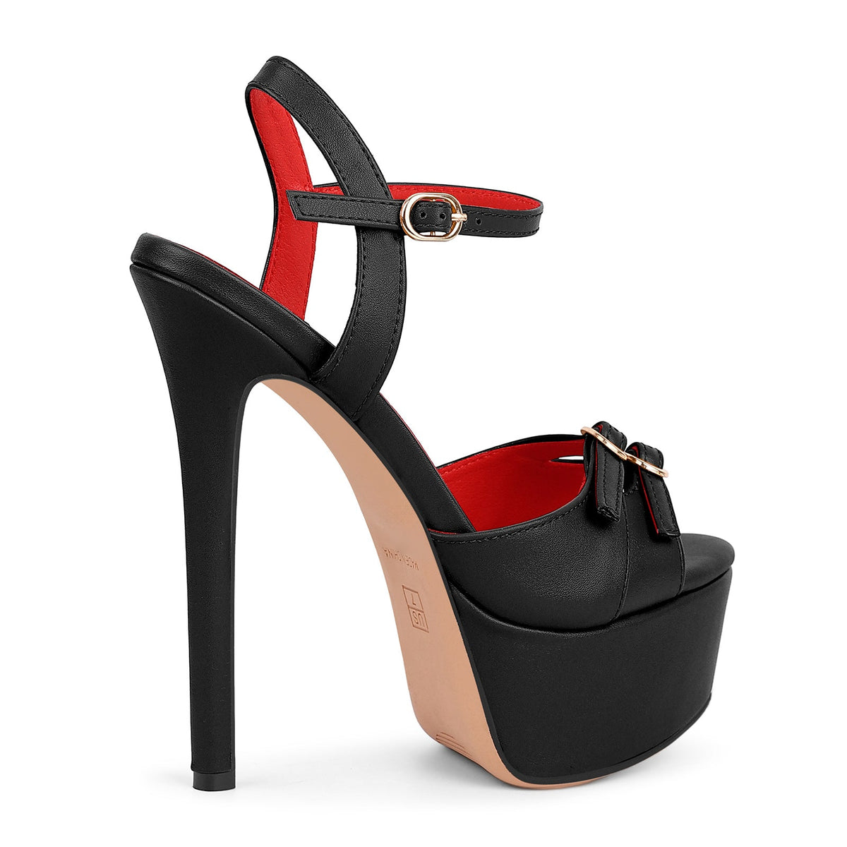 Platform Buckle Strap Stiletto Sandals