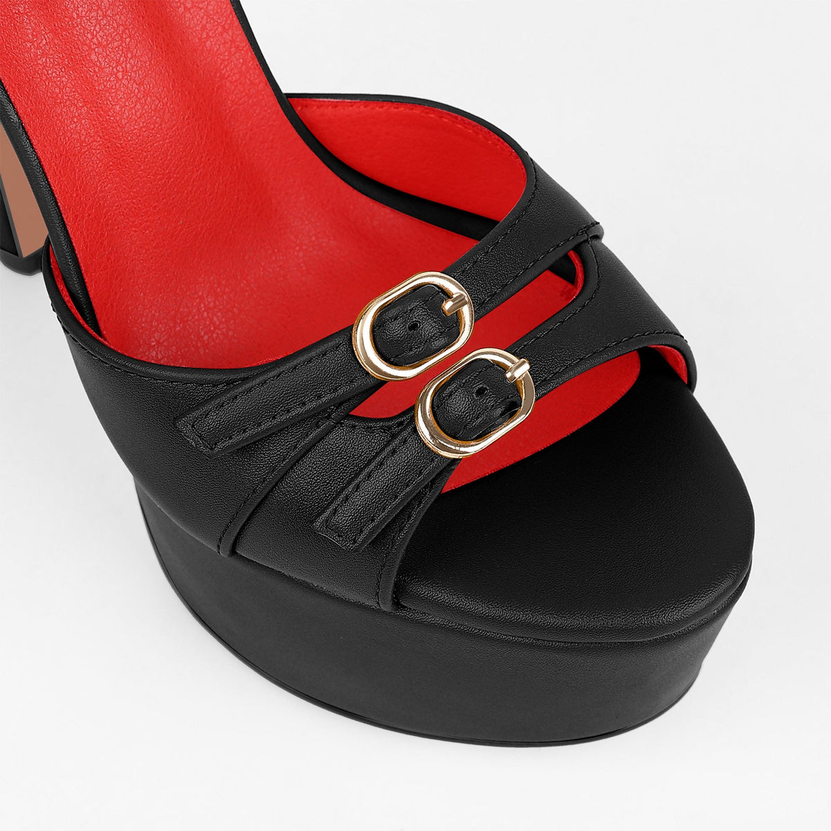 Platform Buckle Strap Stiletto Sandals