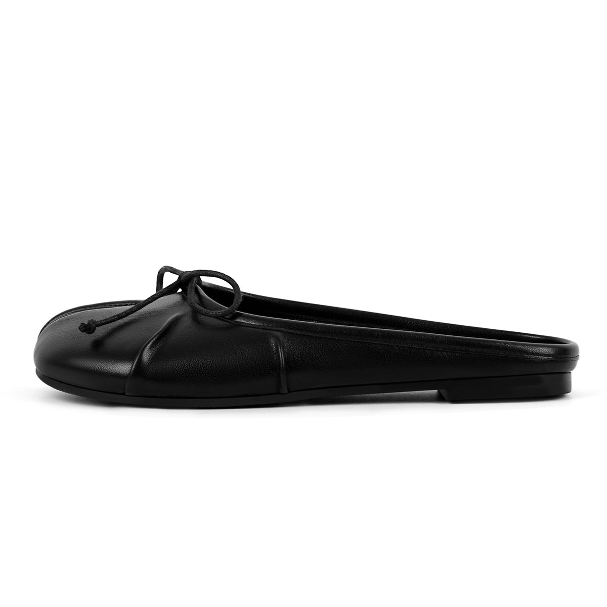 Bow Round Toe Tabi Mule Flats